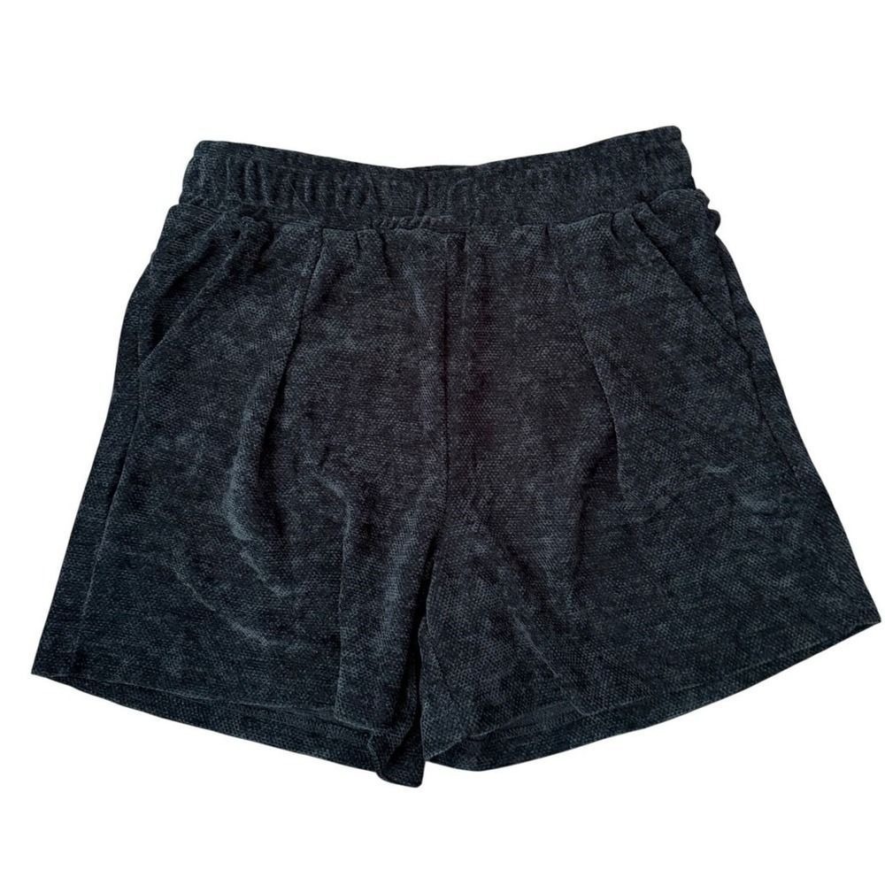 Umgee Chenille Knit Shorts Womens Medium Black NWT